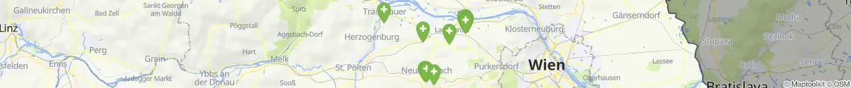 Kartenansicht für Apotheken-Notdienste in der Nähe von Atzenbrugg (Tulln, Niederösterreich)